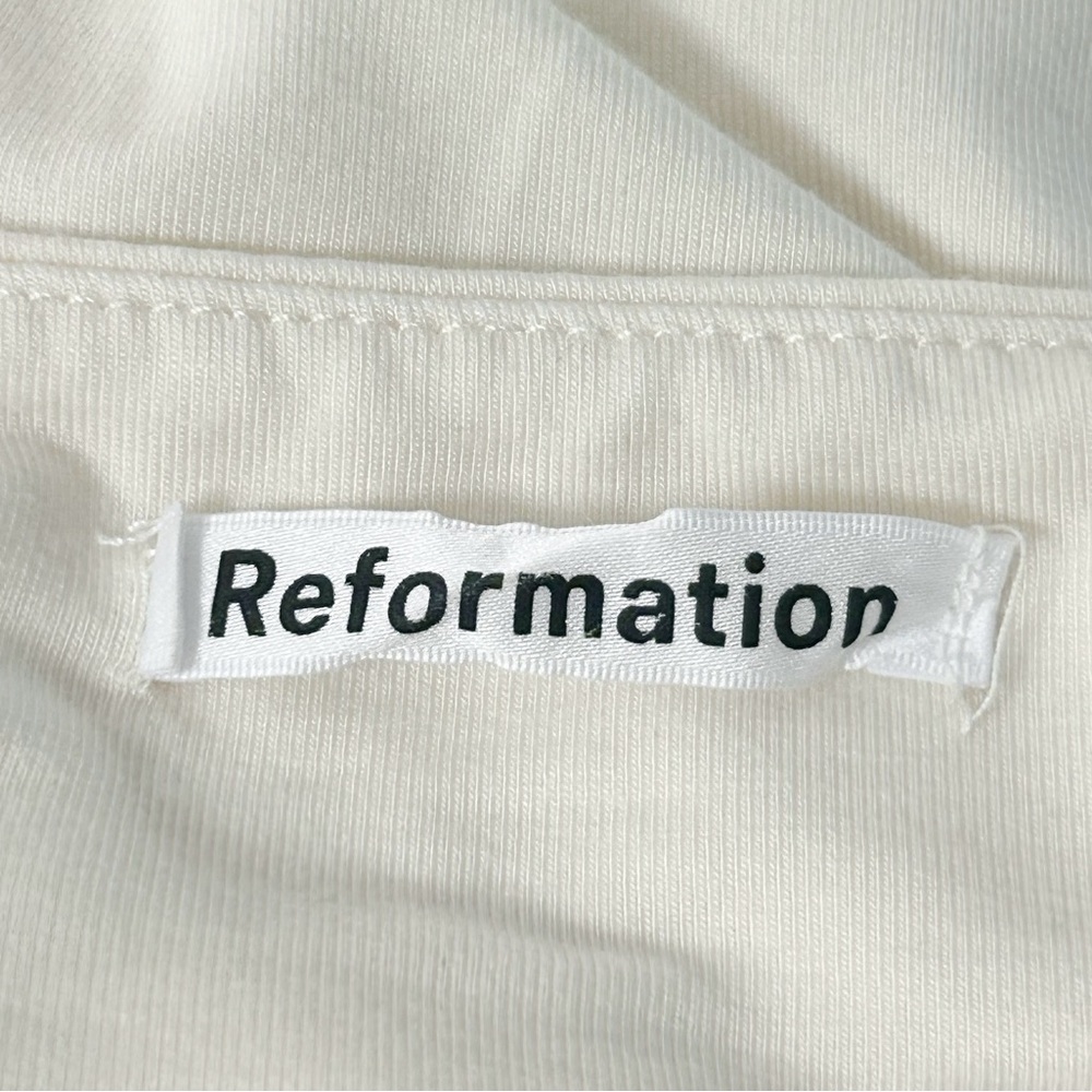 Reformation Cello Knit Top Cream Size M - Picture 10 of 11